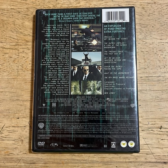 Matrix Reloaded DVD Sealed - Picture 2 of 2